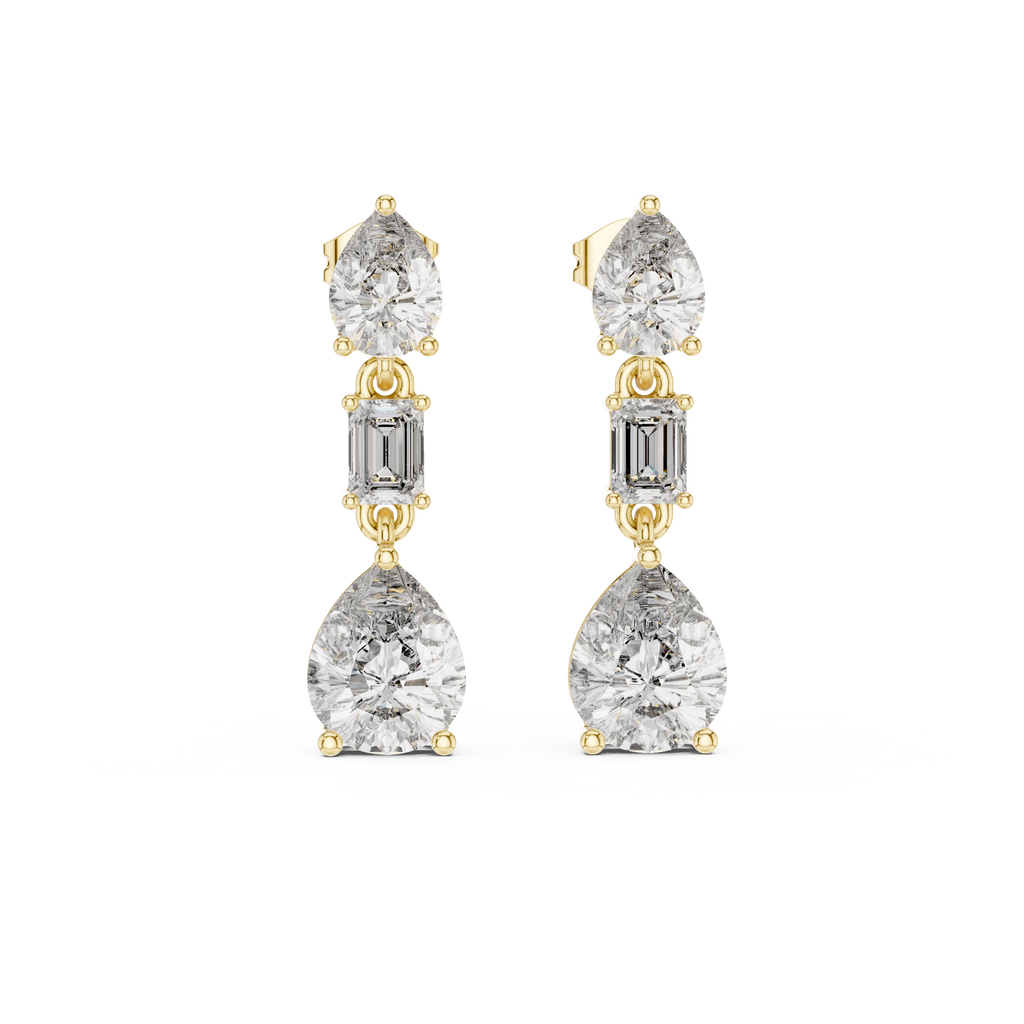 Aarielle Cascade Diamond Drop Earrings