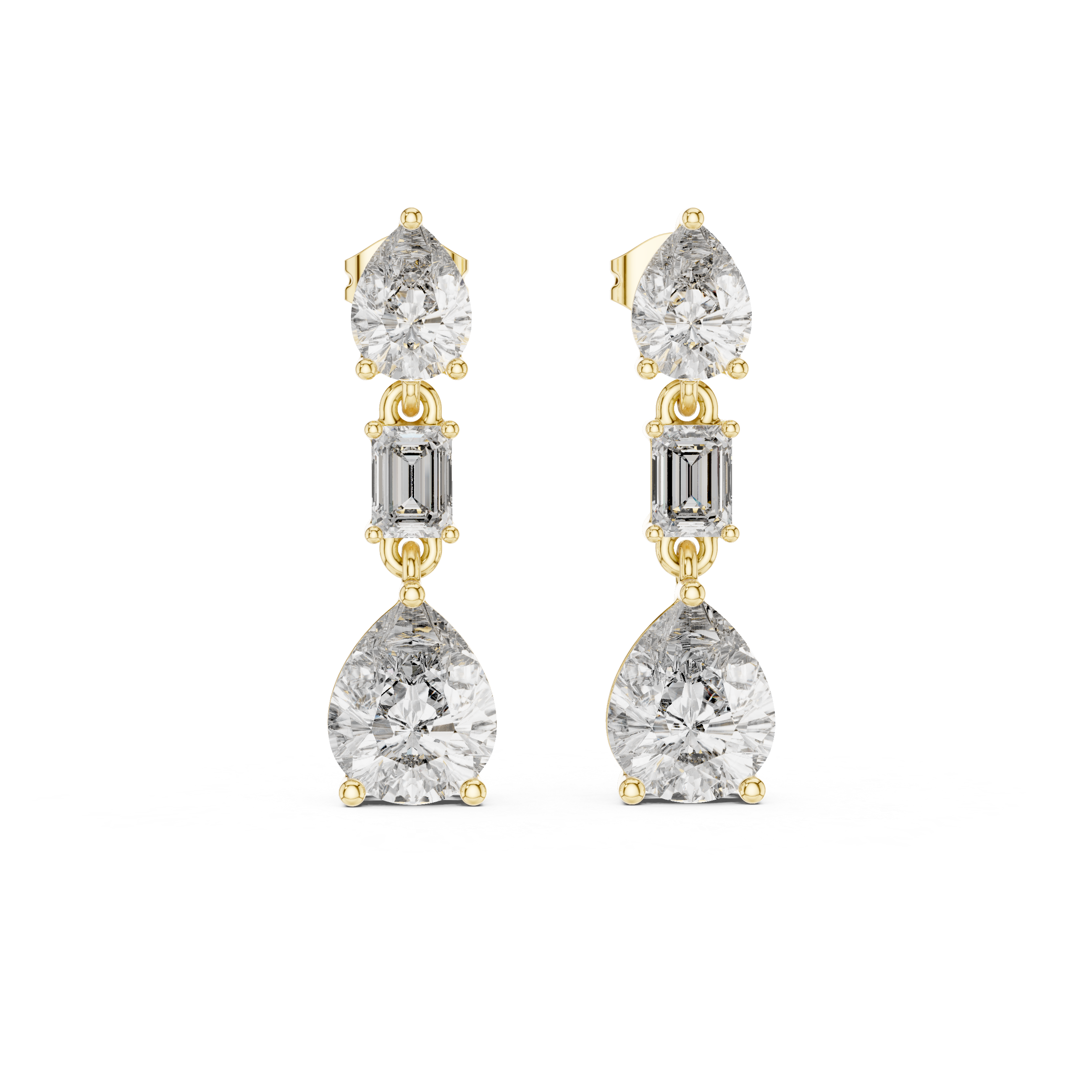 Aarielle Cascade Diamond Drop Earrings