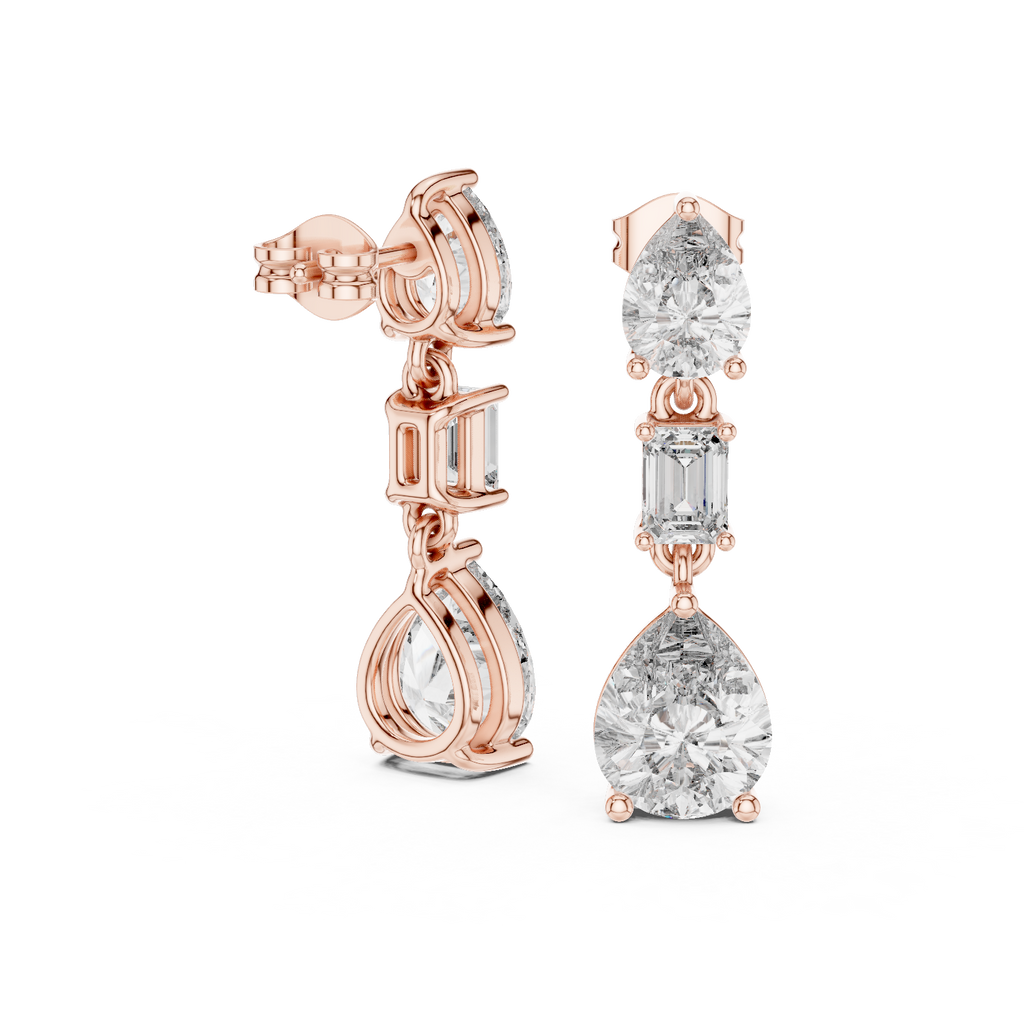 Aarielle Cascade Diamond Drop Earrings