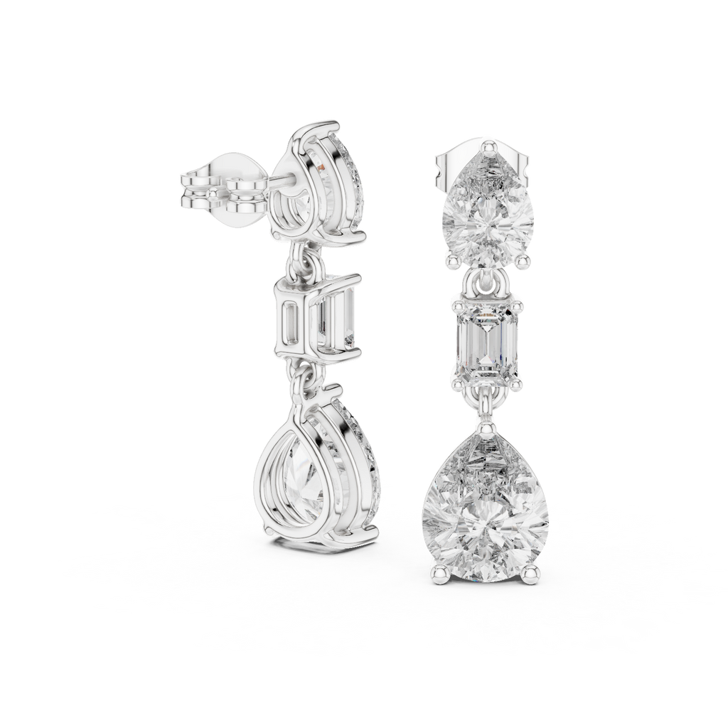 Aarielle Cascade Diamond Drop Earrings