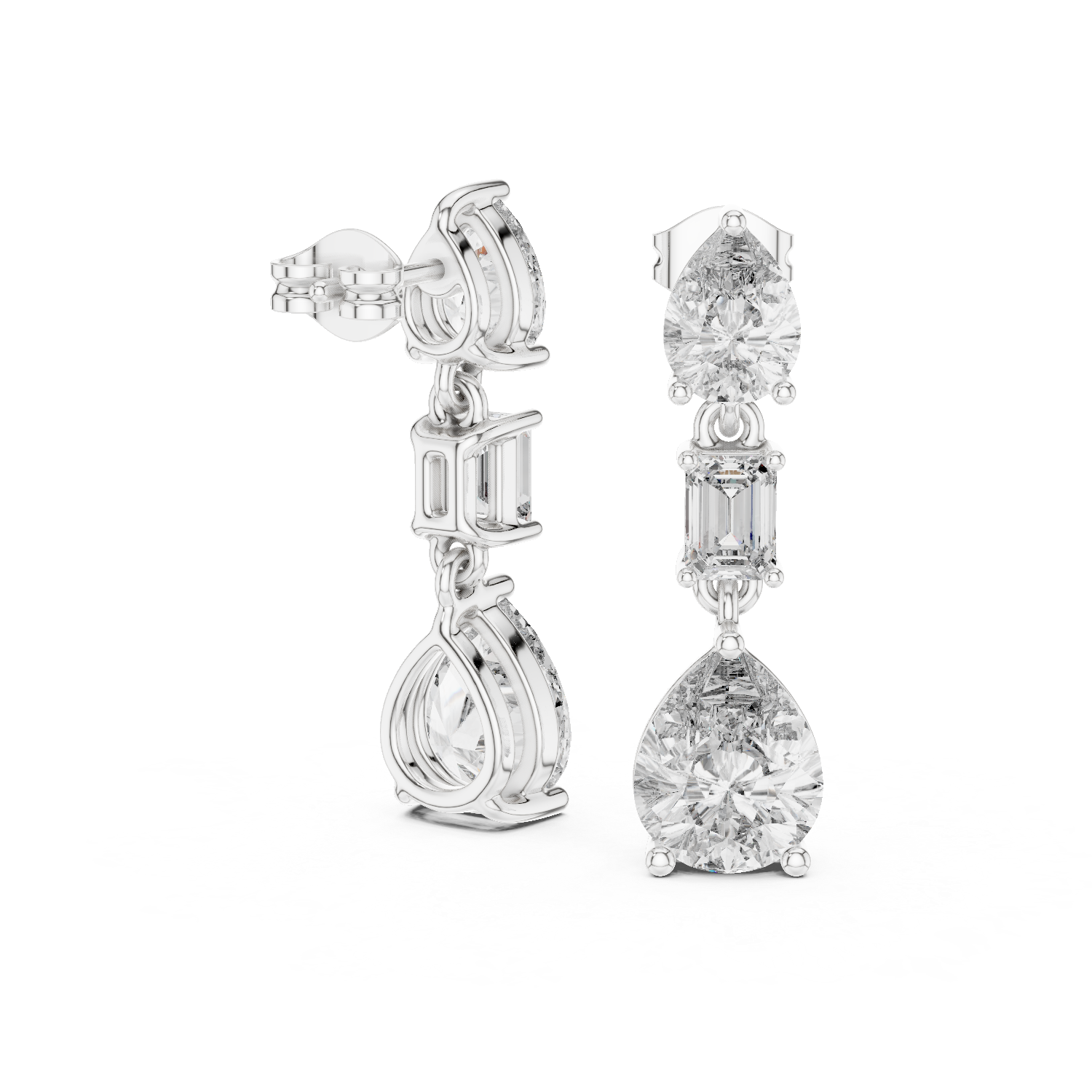 Aarielle Cascade Diamond Drop Earrings