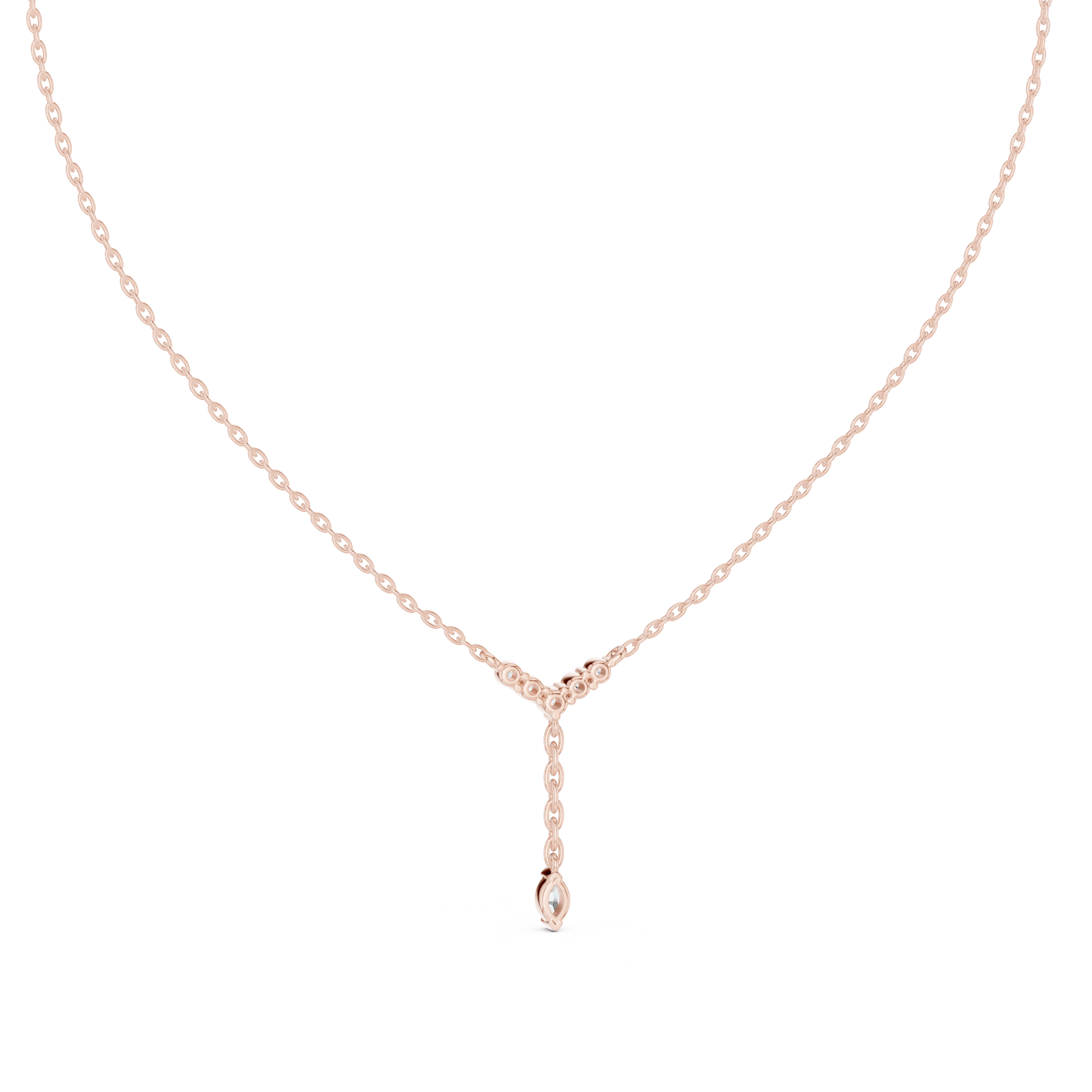 Velisse Drape Diamond Drop Necklace