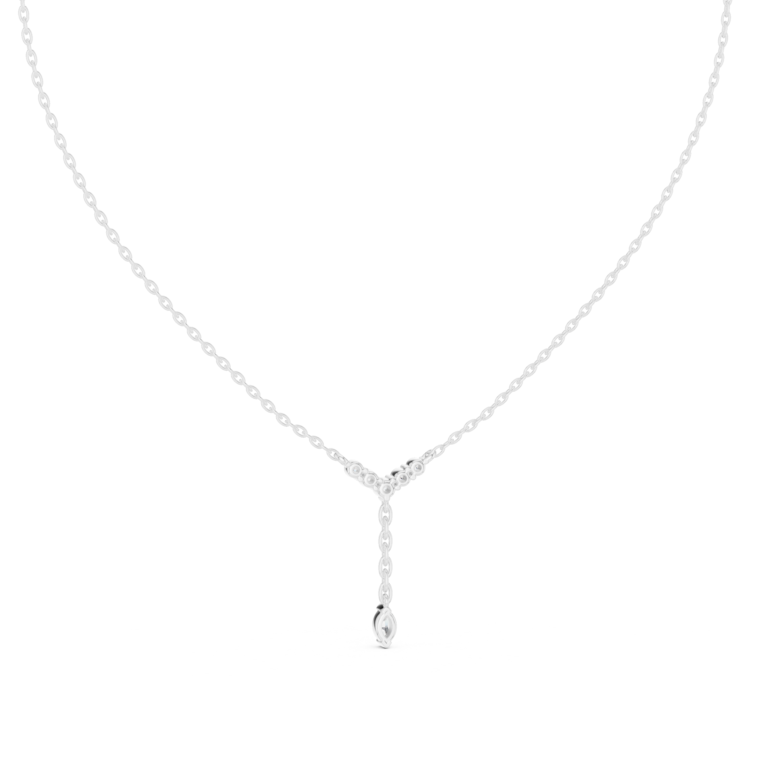 Velisse Drape Diamond Drop Necklace