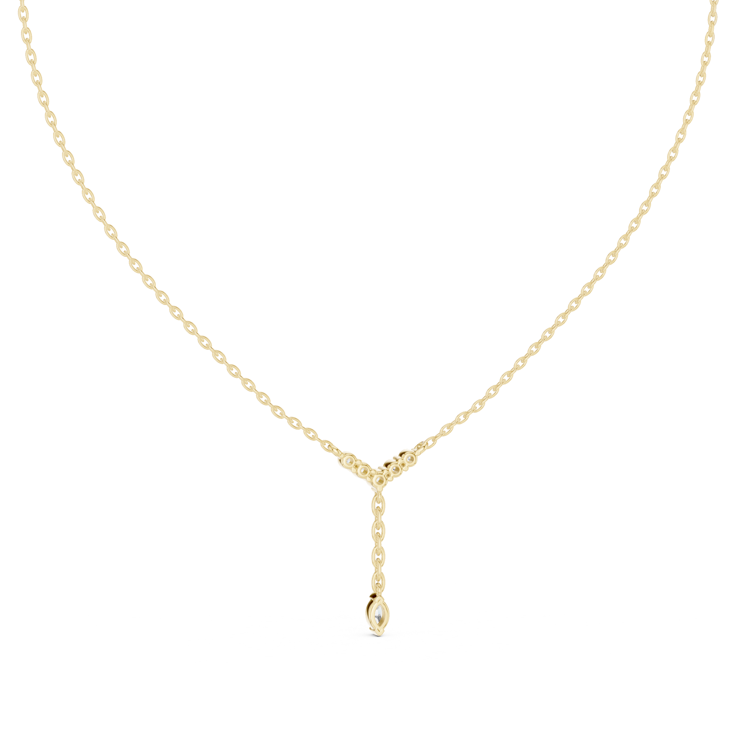 Velisse Drape Diamond Drop Necklace