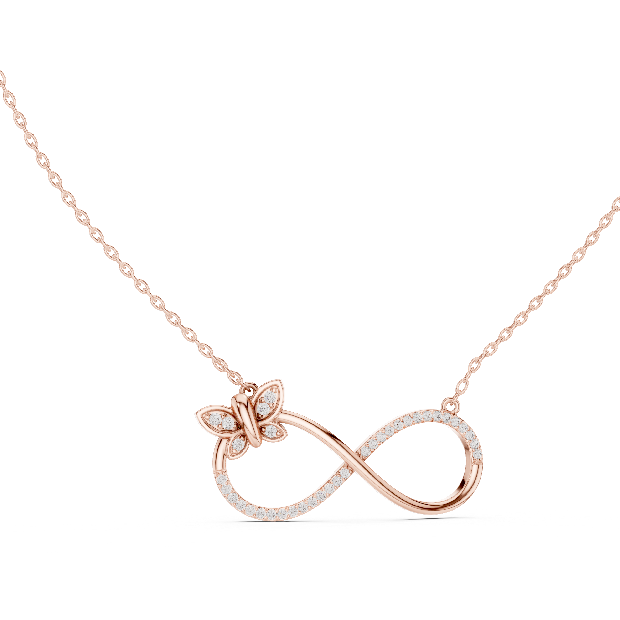 Velora Flutter Infinity Diamond Necklace