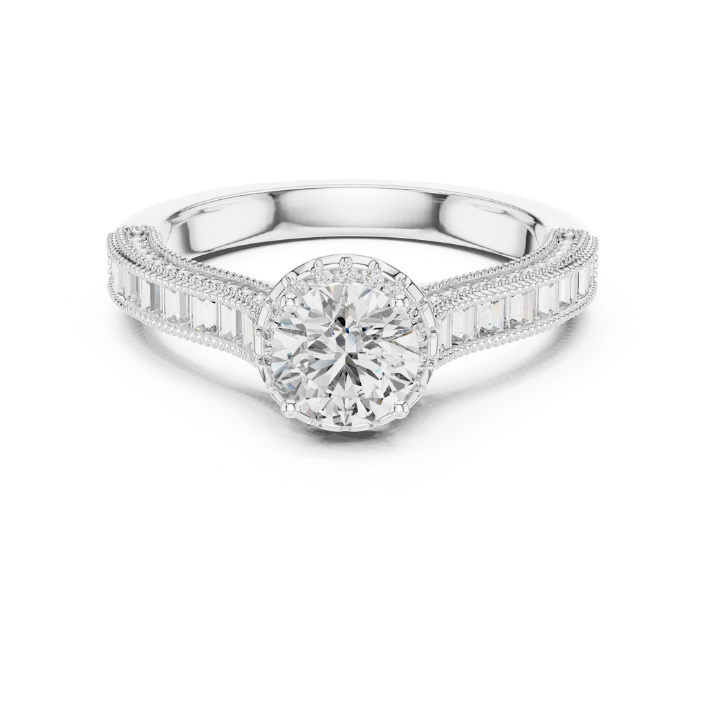 Aurelia Crown Diamond Engagement Ring