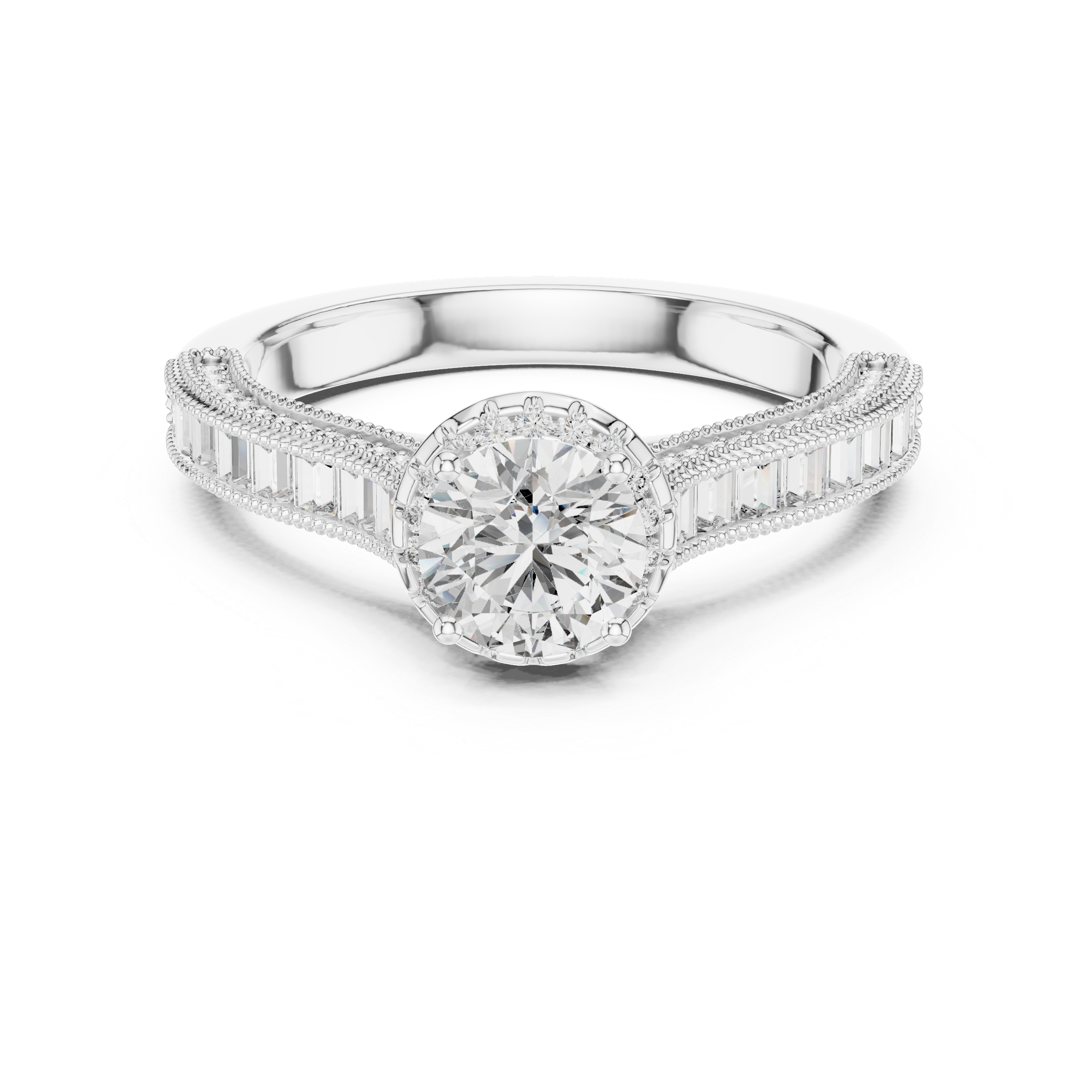Aurelia Crown Diamond Engagement Ring