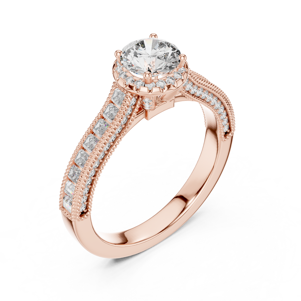 Aurelia Crown Diamond Engagement Ring