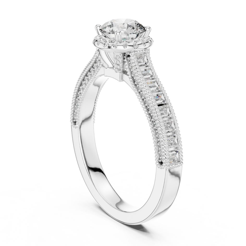 Aurelia Crown Diamond Engagement Ring