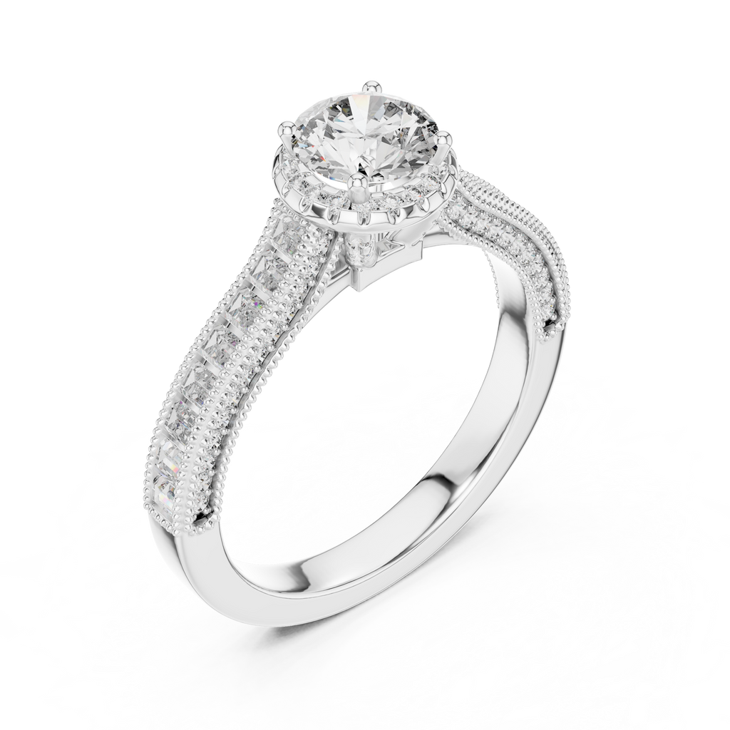 Aurelia Crown Diamond Engagement Ring