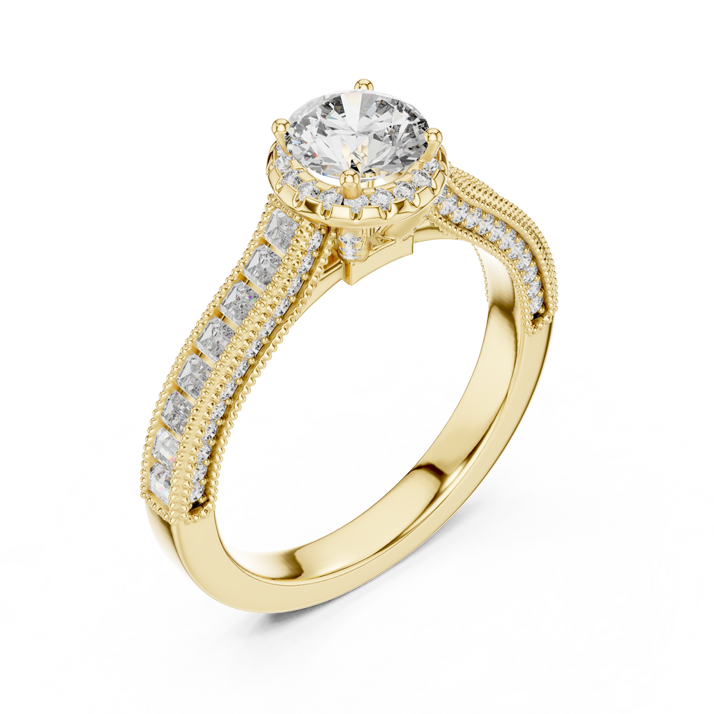Aurelia Crown Diamond Engagement Ring