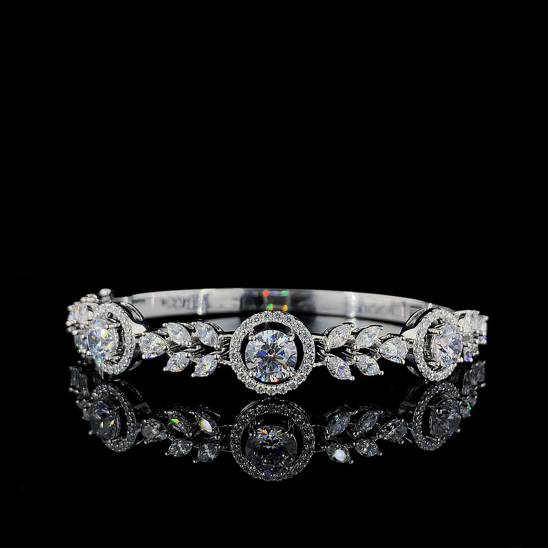 Vintage-Inspired Gemstone Bangle Bracelet