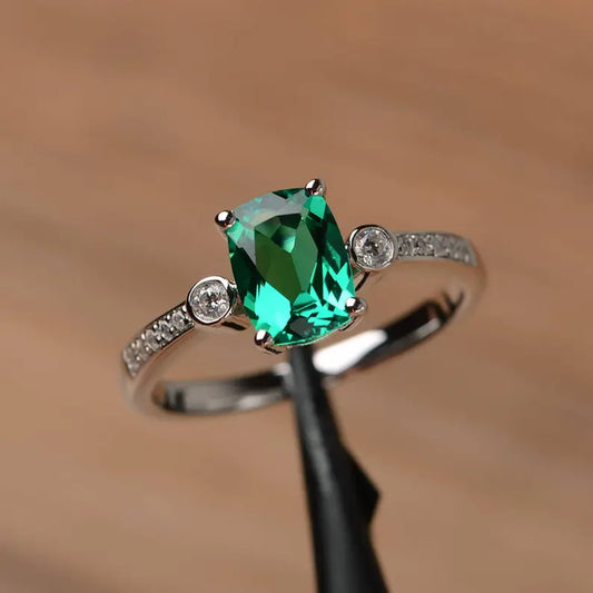 Radiant Ruby Red Engagement Ring