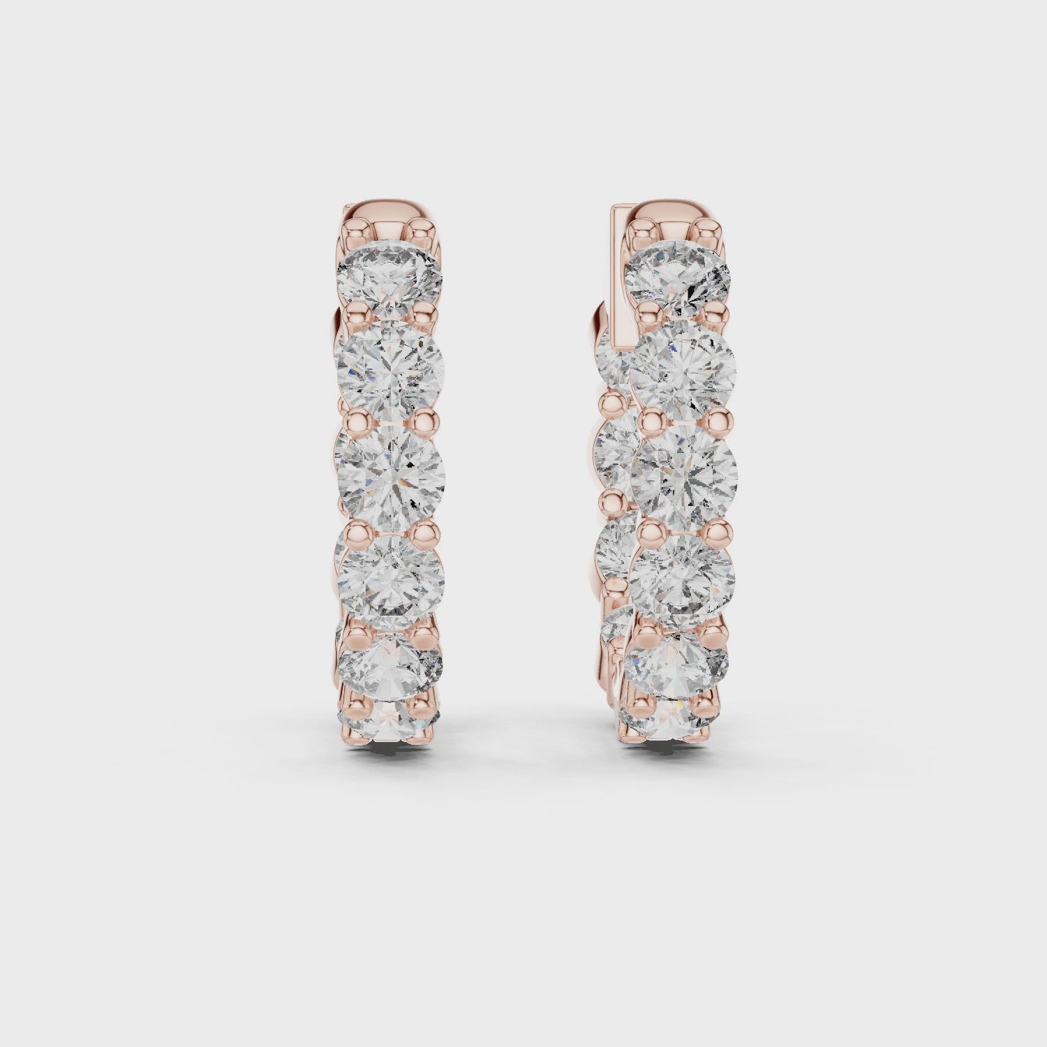 Zyrelith Eternity Diamond Hoop Earrings
