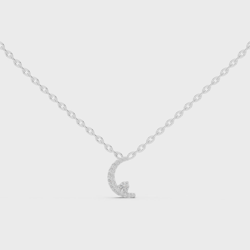 Celestia Crescent Diamond Necklace
