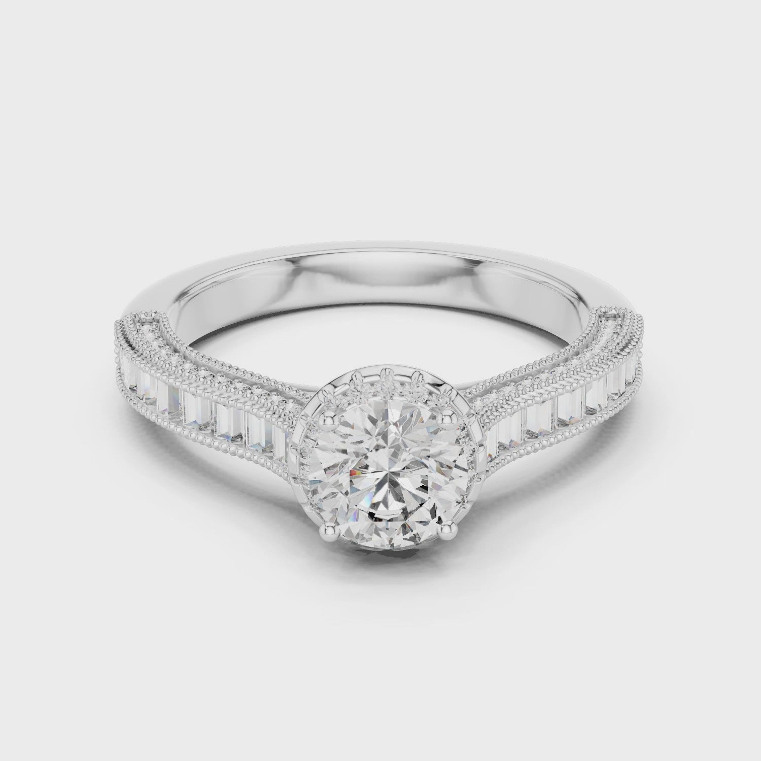 Aurelia Crown Diamond Engagement Ring
