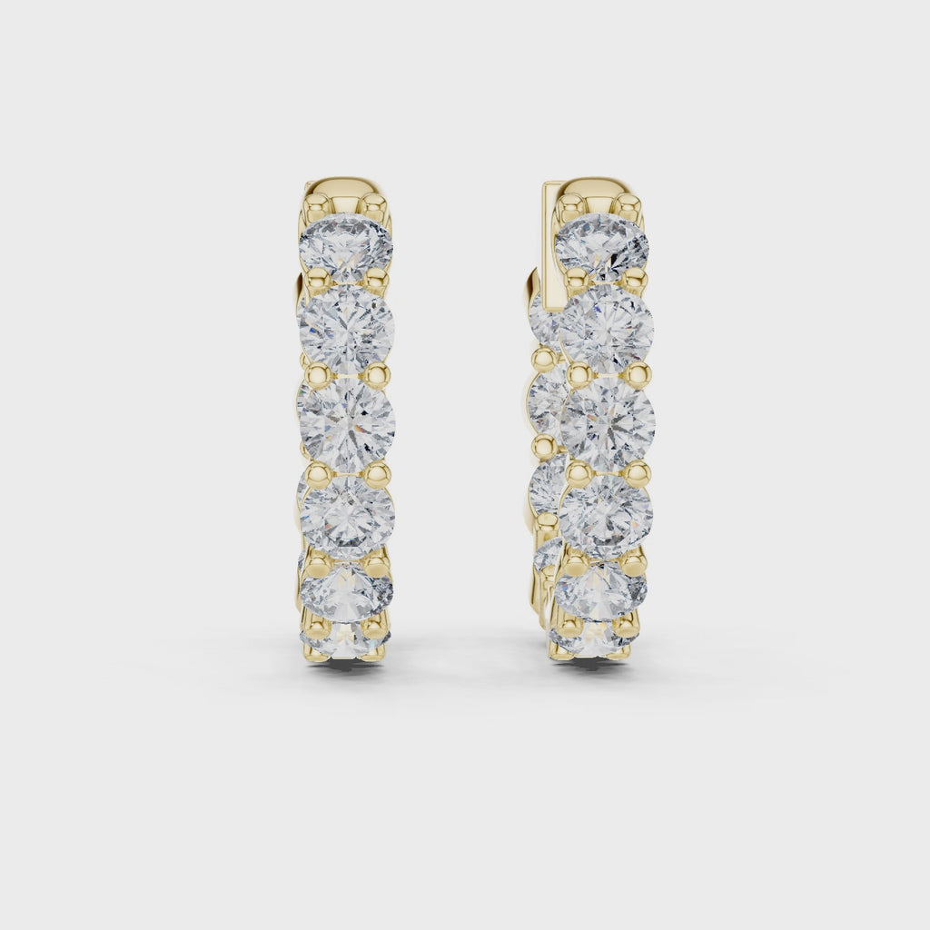 Zyrelith Eternity Diamond Hoop Earrings
