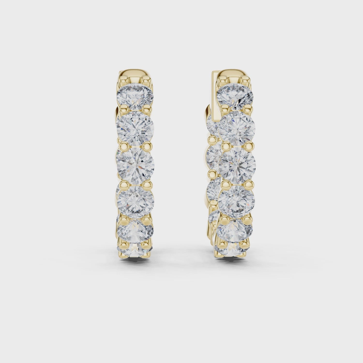 Zyrelith Eternity Diamond Hoop Earrings