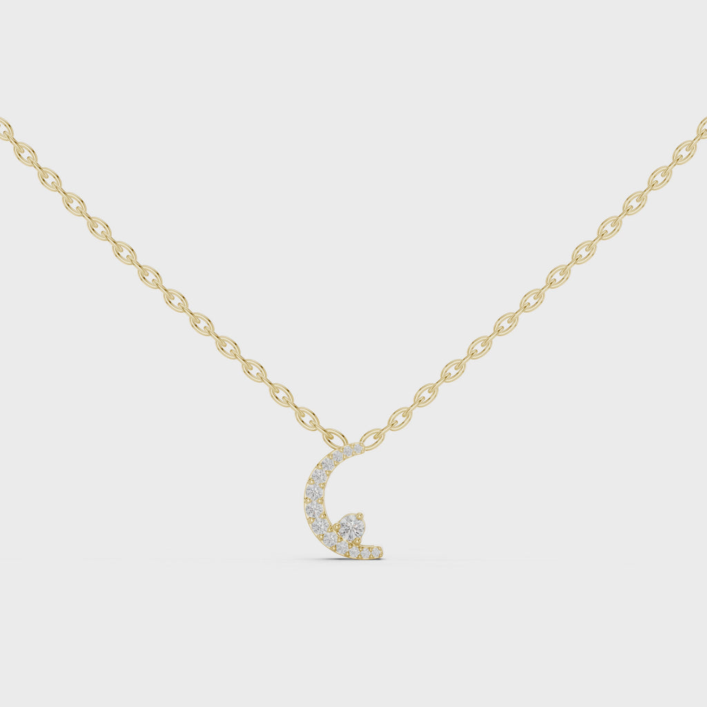 Celestia Crescent Diamond Necklace