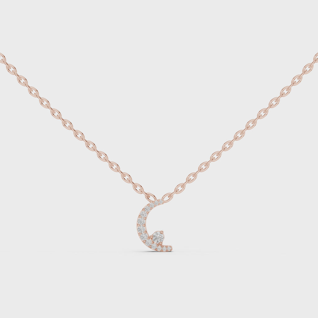 Celestia Crescent Diamond Necklace