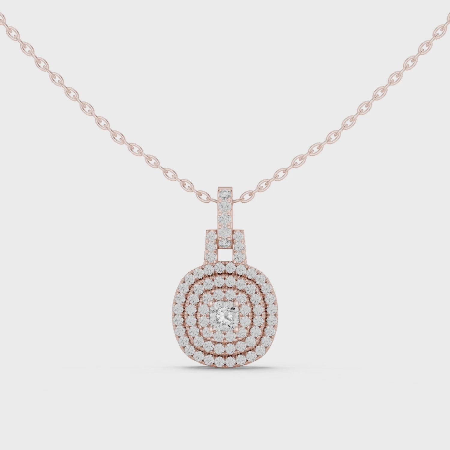 Lumira Halo Circle Diamond Pendant Necklace