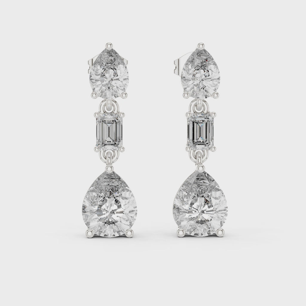 Aarielle Cascade Diamond Drop Earrings