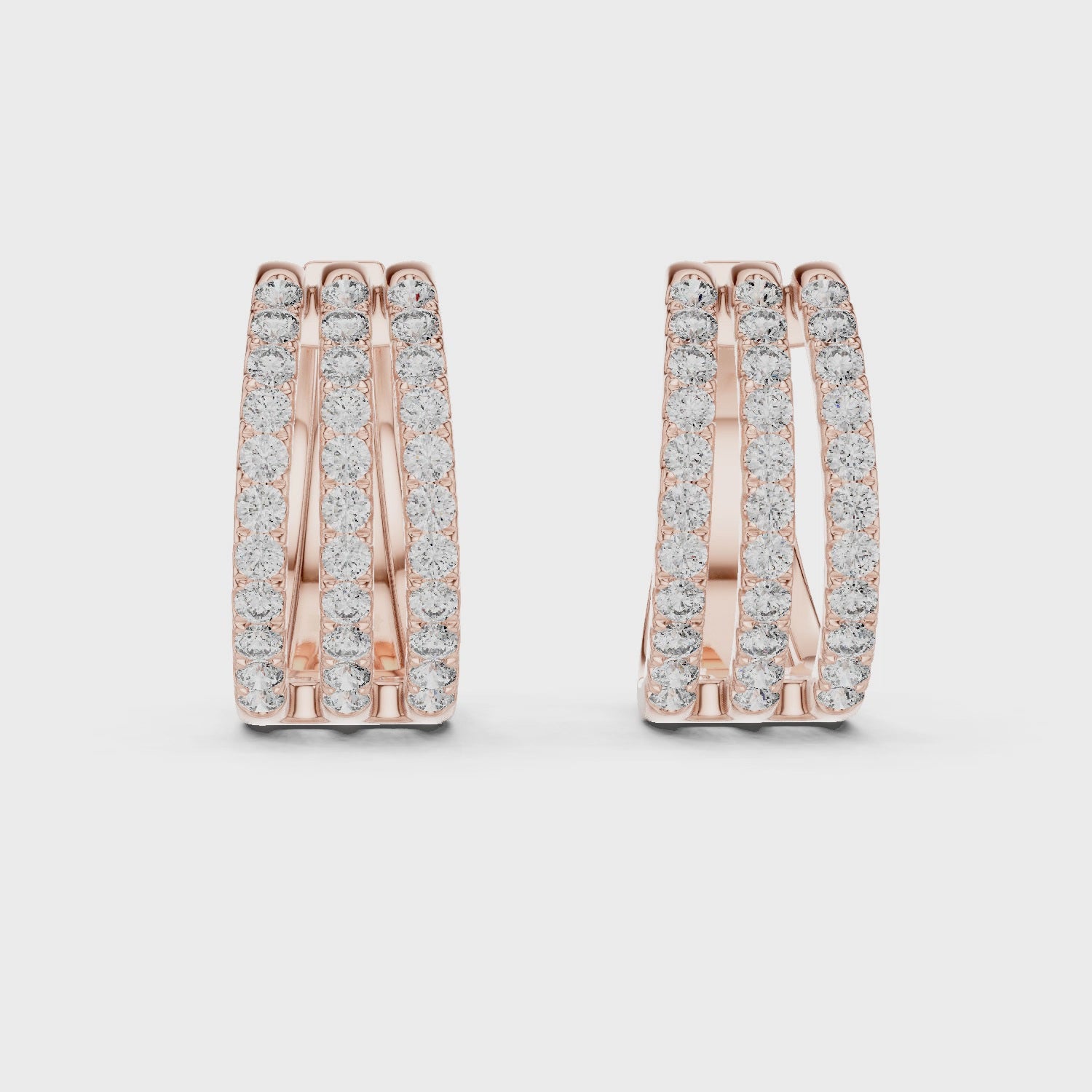 Trivelle Luxe Diamond Hoop Earrings