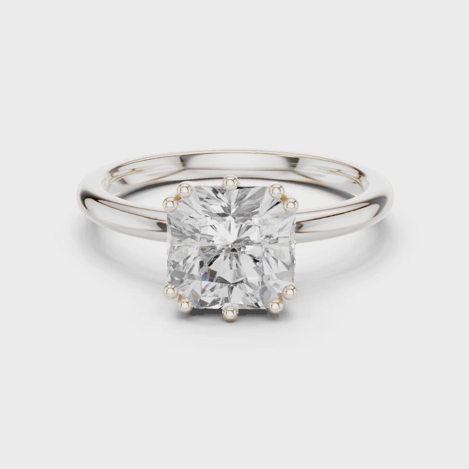 Virelle Crown Solitaire Ring