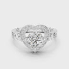 Amora Heart Halo Diamond Ring