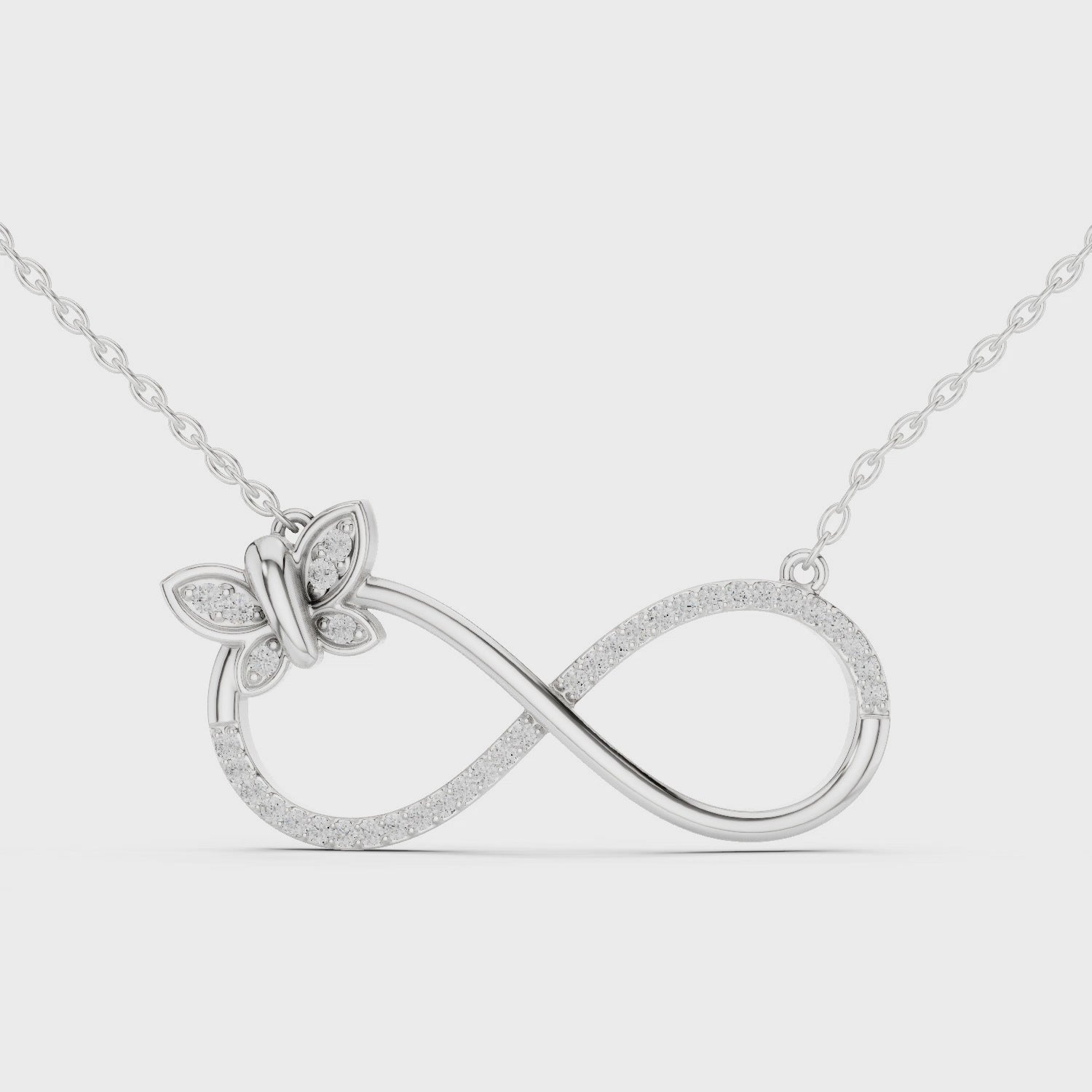 Velora Flutter Infinity Diamond Necklace