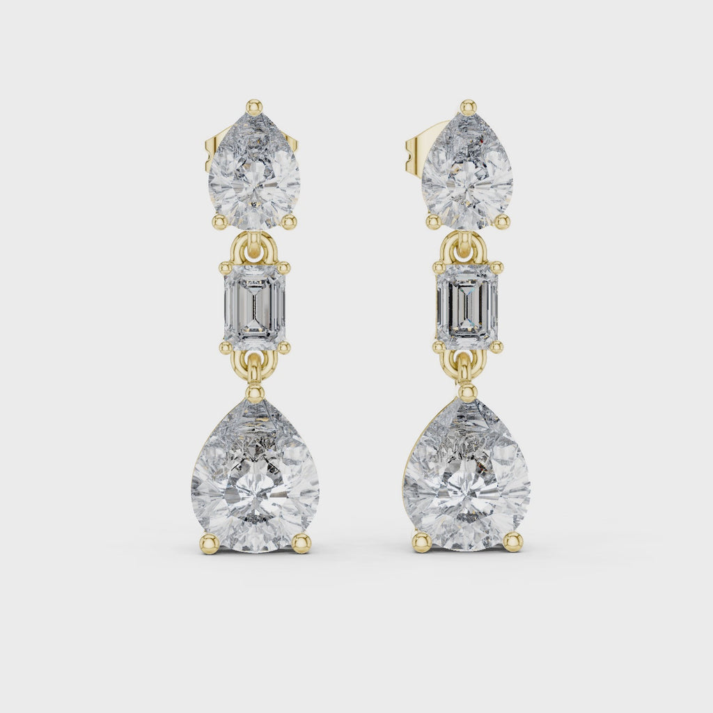 Aarielle Cascade Diamond Drop Earrings