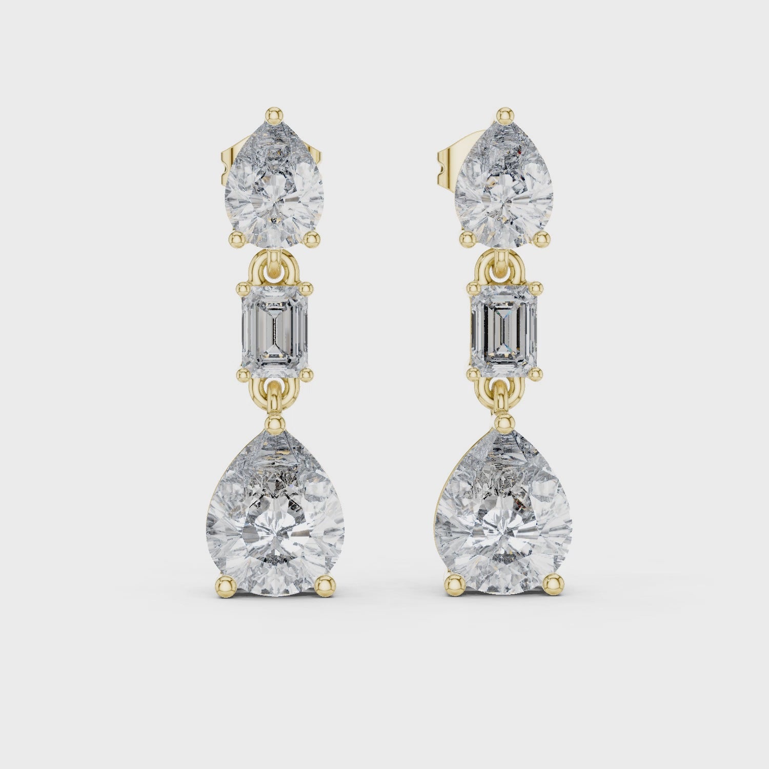 Aarielle Cascade Diamond Drop Earrings