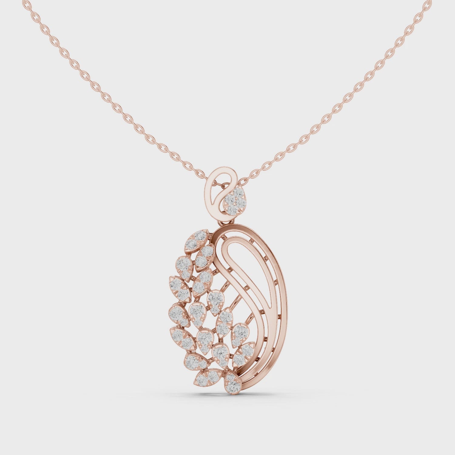 Aurelia Cascade Diamond Pendant Necklace