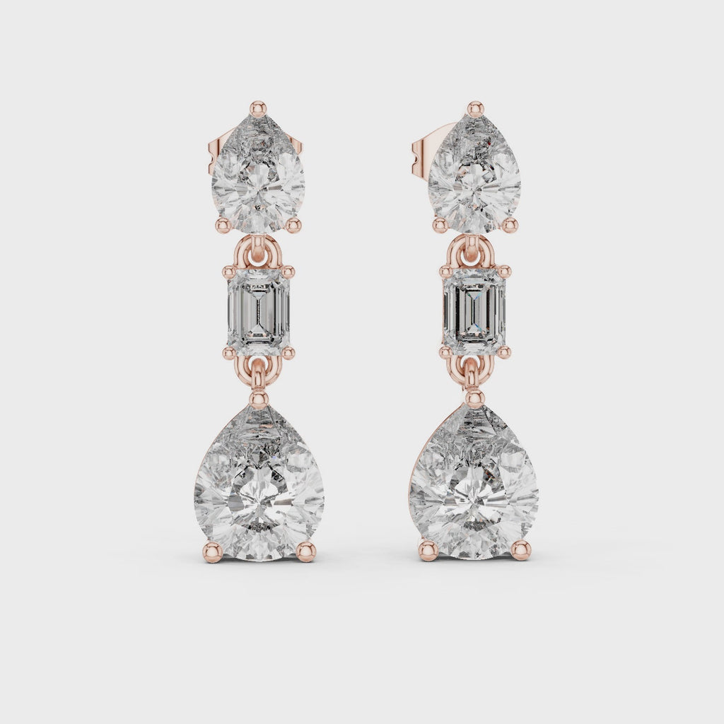 Aarielle Cascade Diamond Drop Earrings
