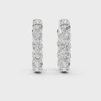 Zyrelith Eternity Diamond Hoop Earrings