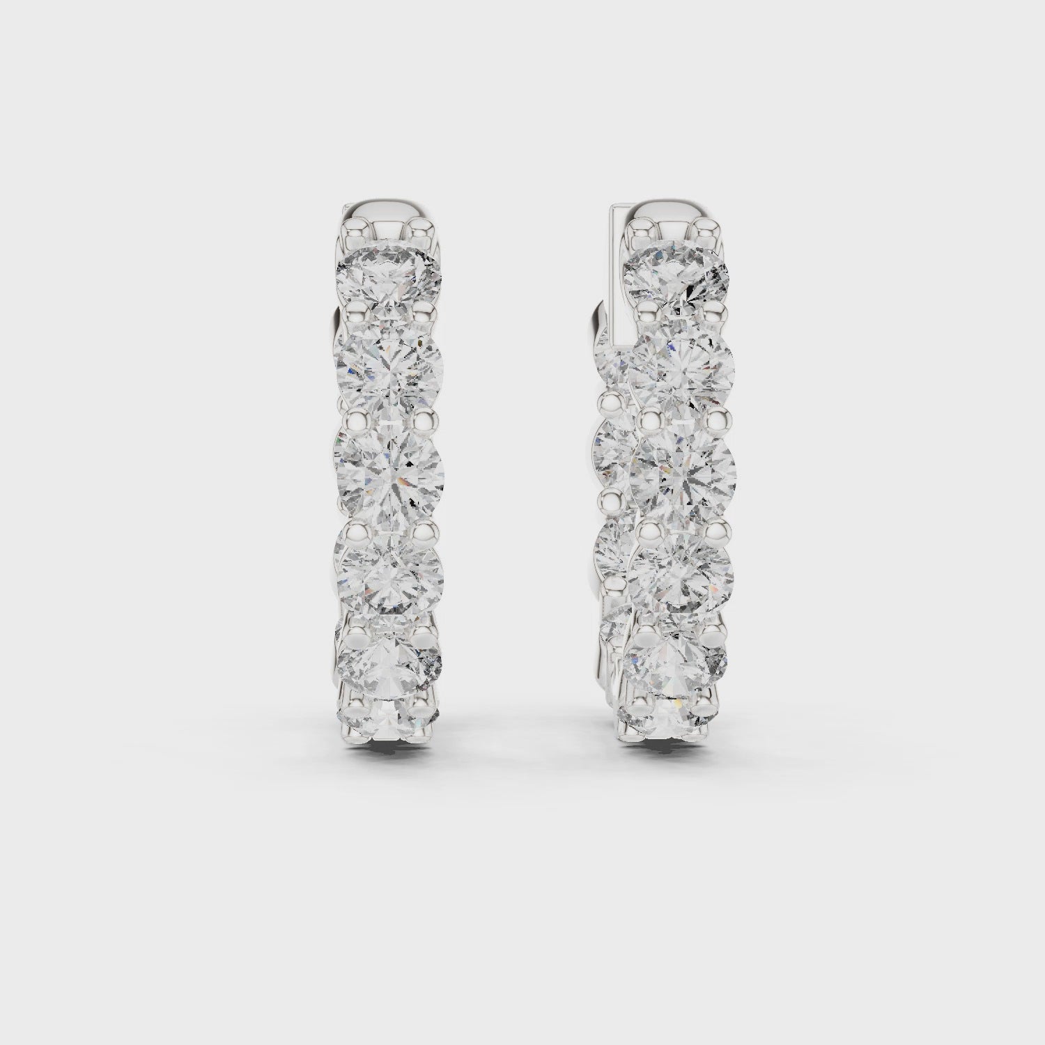 Zyrelith Eternity Diamond Hoop Earrings