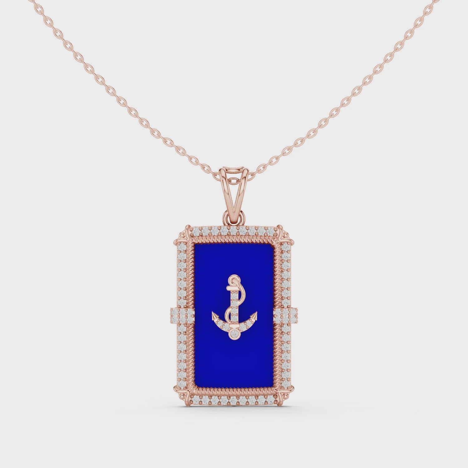 Zyrelith Anchor Royale Pendant Necklace