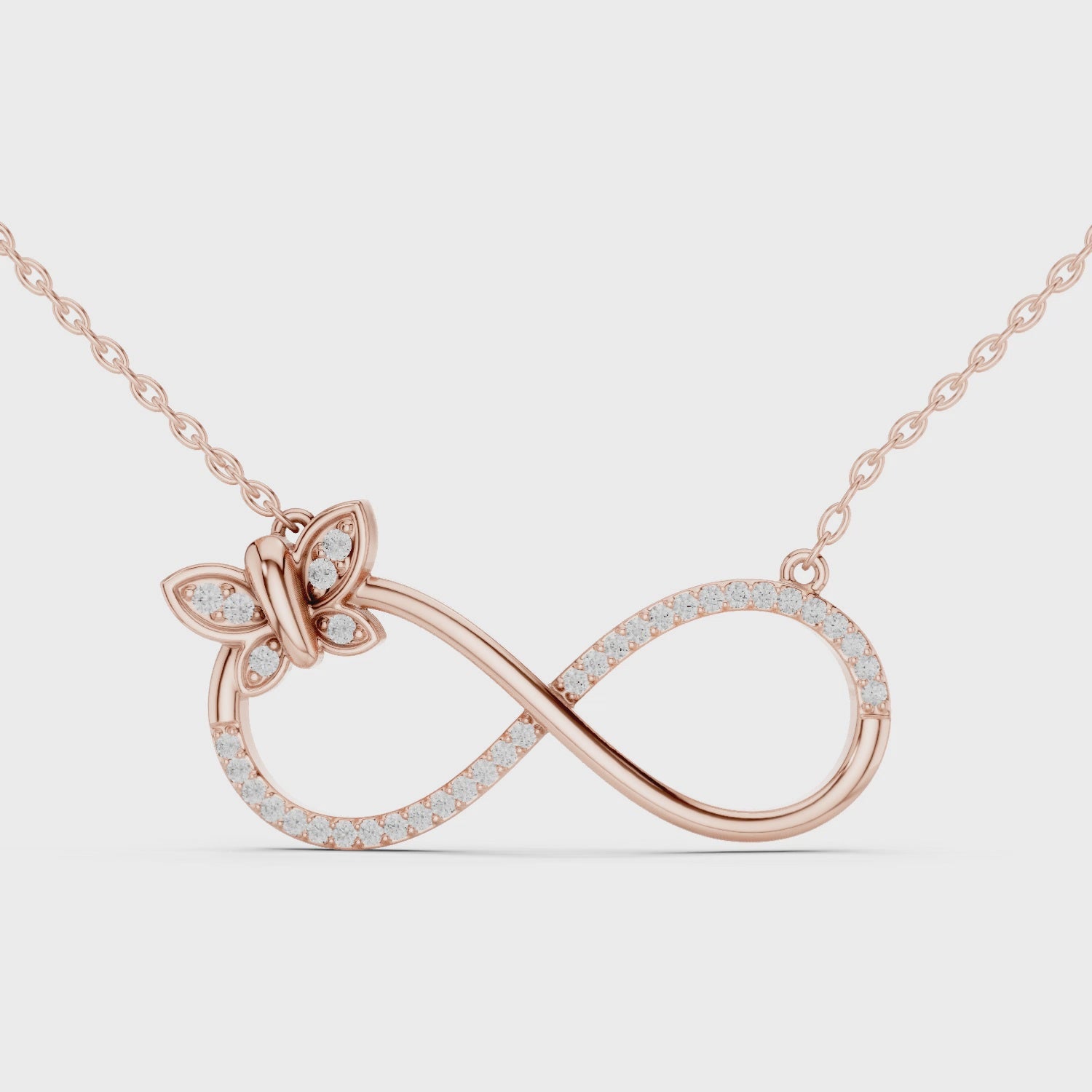 Velora Flutter Infinity Diamond Necklace